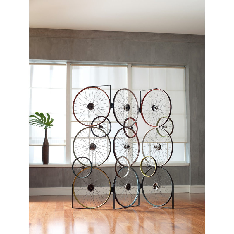 Phillips Collection Bicycle Wheel Screen Edging 3 Panel 6ft Room Divider Wayfair