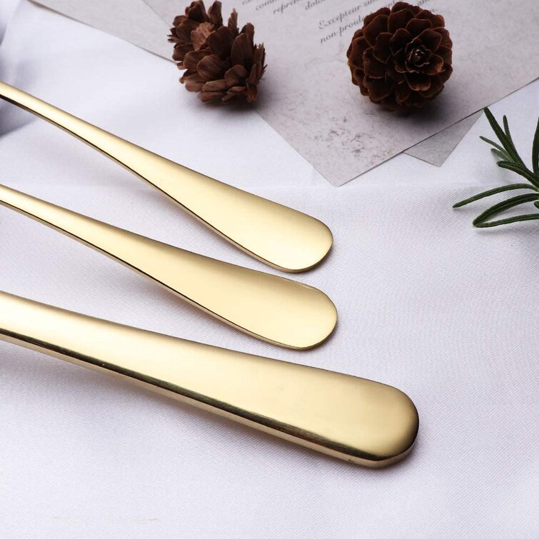 Silver Portable Stainless Steel Flatware Set Travel Camping Cutlery Set Portable Utensil Travel Silverware Dinnerware Set with a Waterproof Case