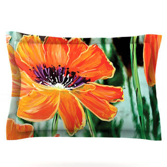40 x 30 KESS InHouse Christen Treat Through the Looking Glass Orange Green Fleece Baby Blanket