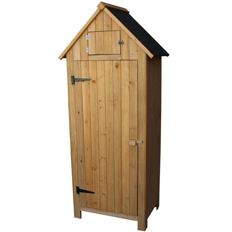 Zimtown Outdoor Garden 3 ft. W x 2 ft. D Solid Wood Lean-To Tool Shed ...