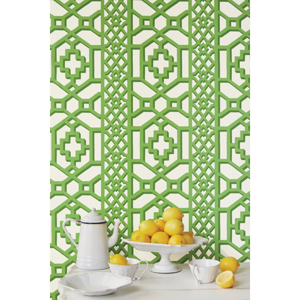 Schumacher Zanzibar Trellis 13.5' L x 27" W Wallpaper Roll ...