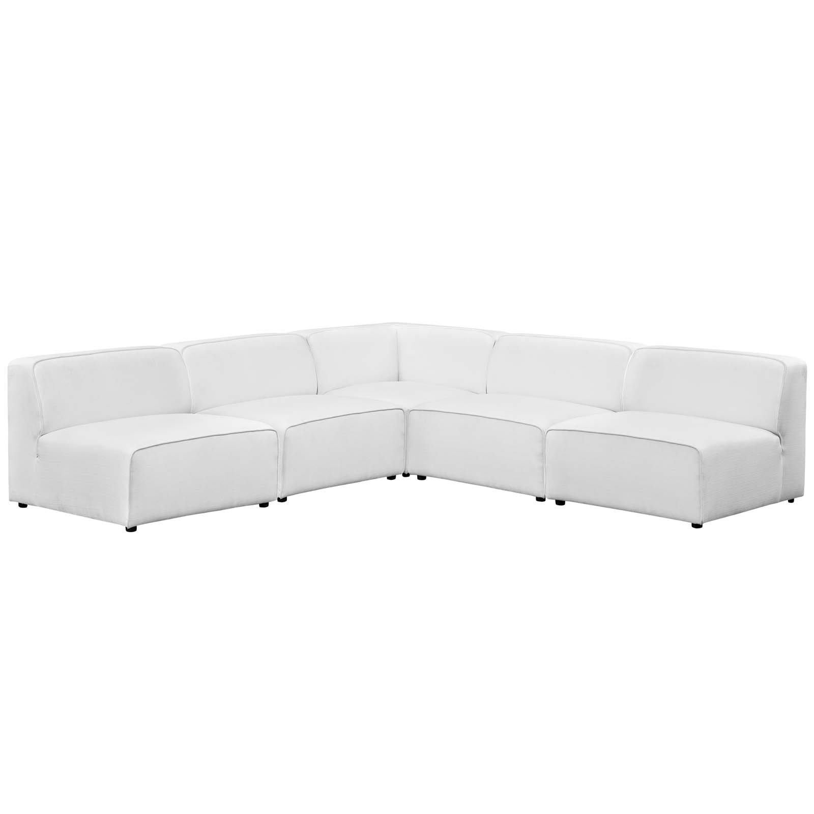 Crick Symmetrical 5 Piece Upholstered Sectional Sofa