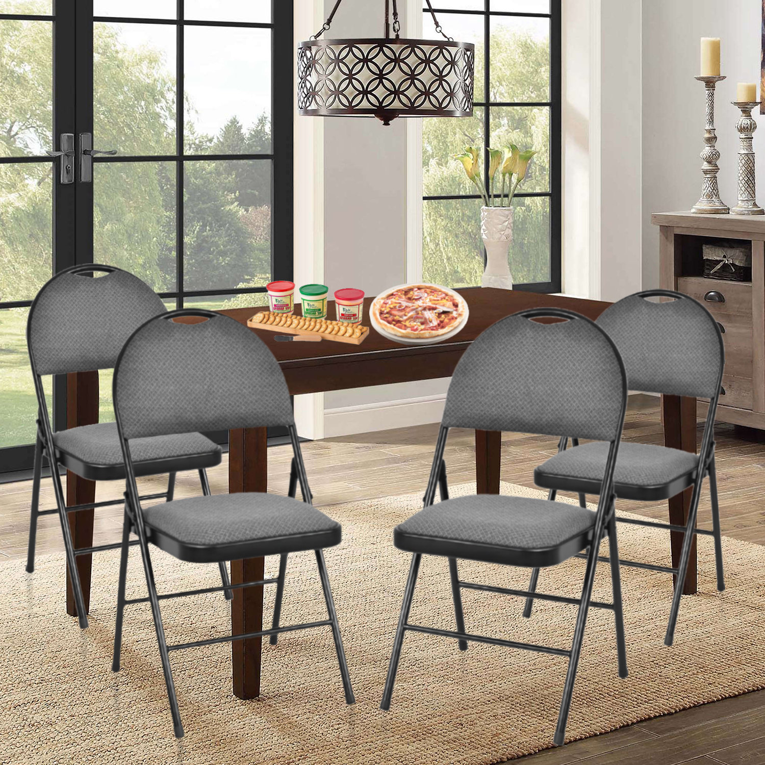 metal chairs set of 6