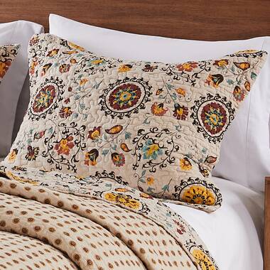 The Pillow Collection Kairi Floral Bedding Sham Lapis European/26 x 26