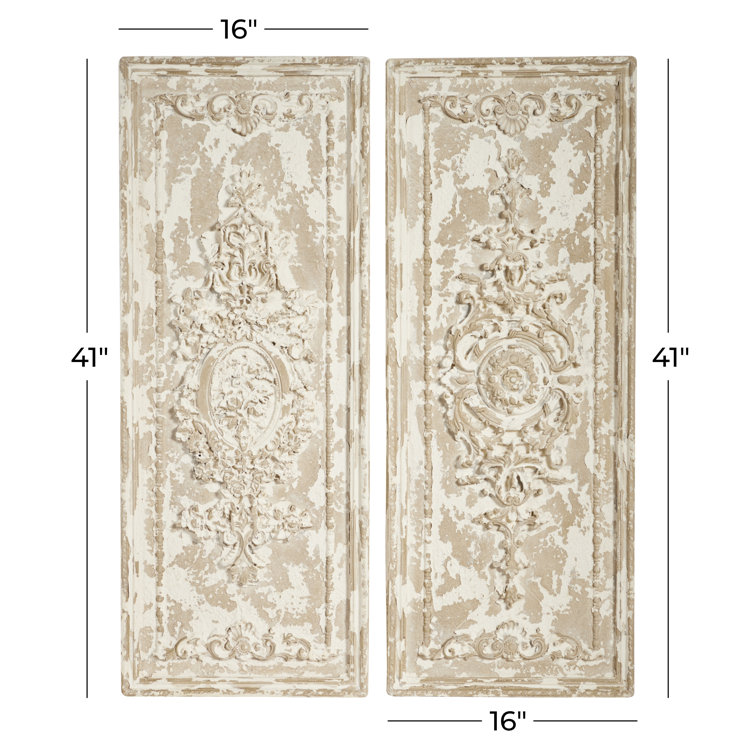 2 Piece Resin Panels Wall Décor Set