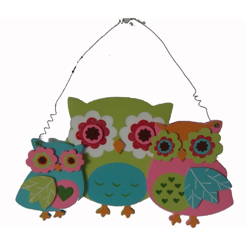 Harriet Bee 3 Owls Mdf Plaque Wall Decor Wayfair