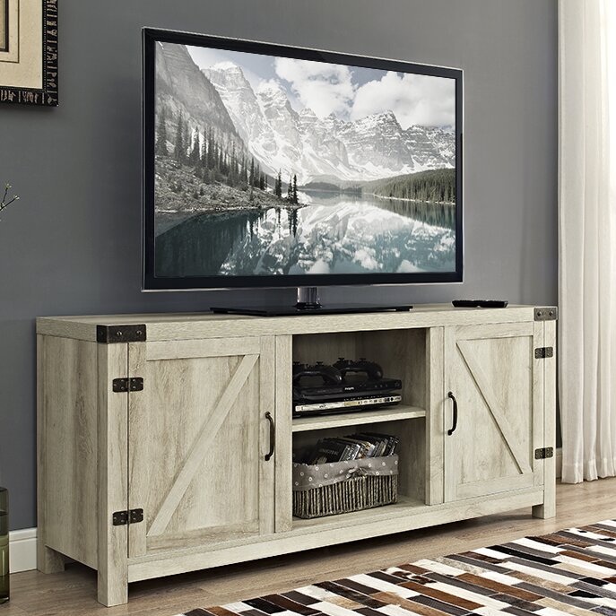 Adalberto 58" TV Stand with Optional Fireplace