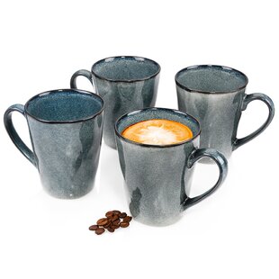 Tasse zum Bemalen oder Bedrucken geeignet Doriantrade Kaffeebecher 6 Stück Tassen groß 400ml aus Porzellan Kaffee Becher Porzellantassen 6er Set Haushalt Gastronomie Geschirr
