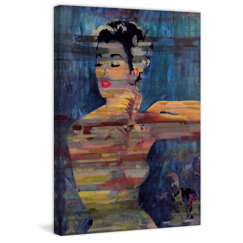 World Menagerie Bright Red Lips By Parvez Taj Wrapped Canvas