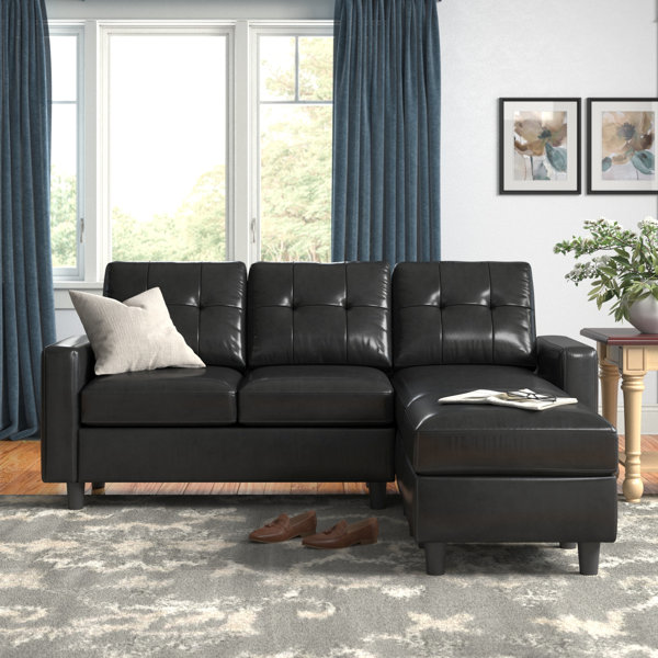 Andover Mills™ Campbelltown 2 - Piece Vegan Leather Sectional & Reviews ...