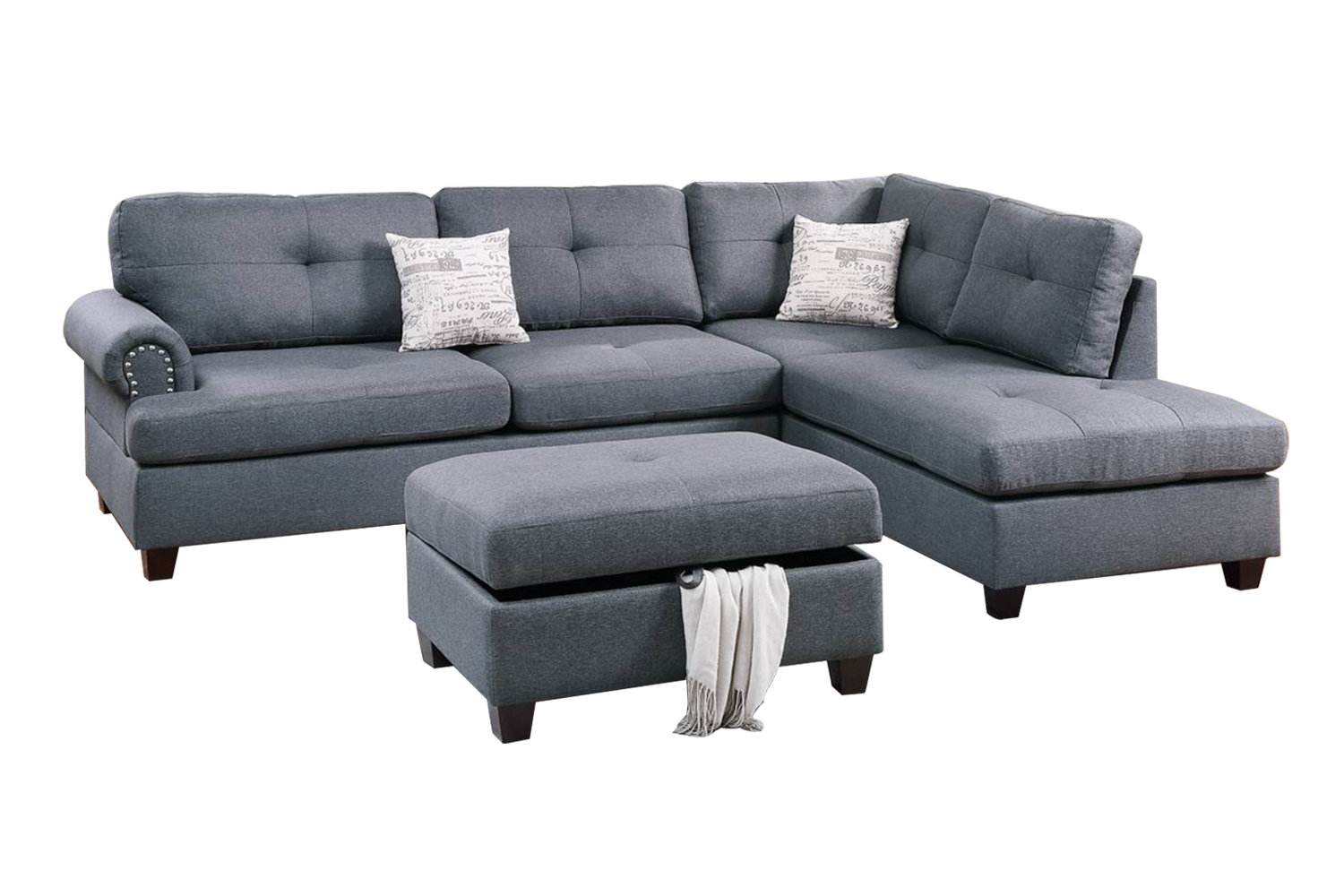 Red Barrel Studio® 73'' Wide Reversible Sofa & Chaise with Ottoman