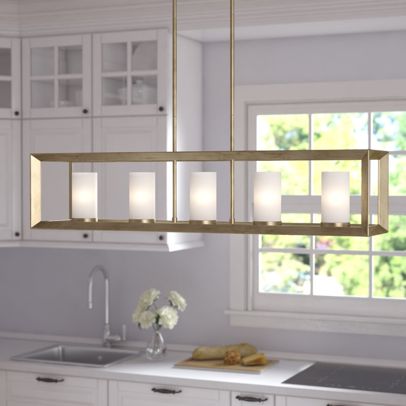 Three Posts Laurent 5 Light Kitchen Island Linear Pendant Reviews Wayfair Ca