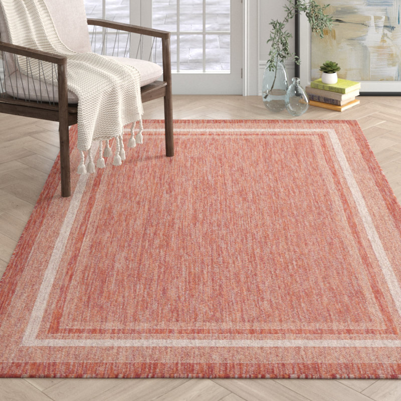 Danika Rust Red Beige Indoor Outdoor Area Rug Reviews Joss Main