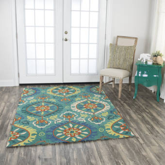 Red Barrel Studio Hewins Border Hand Tufted Wool Purple Silver Area Rug Wayfair