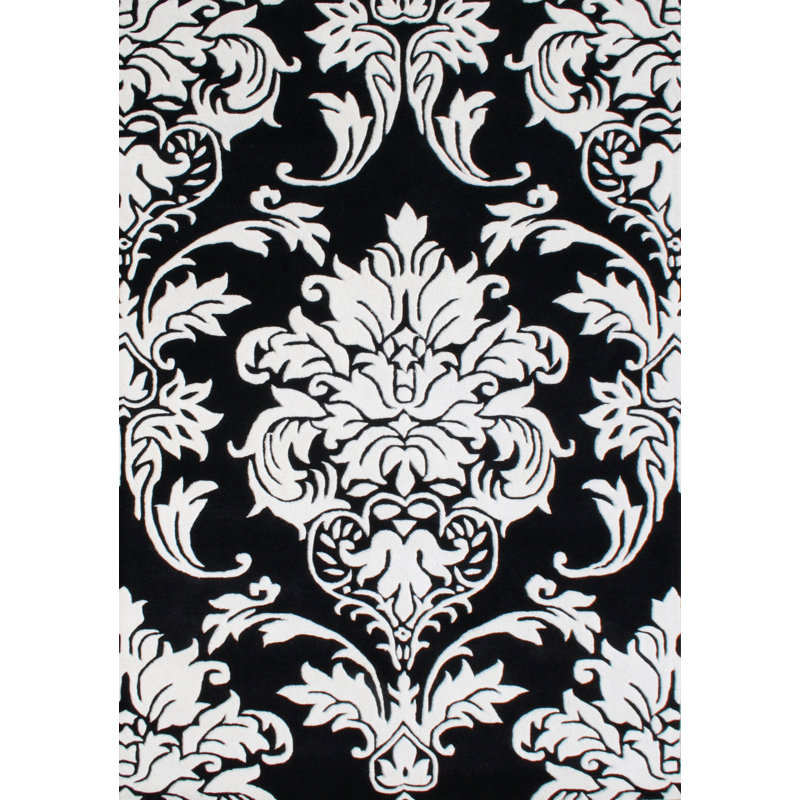 New Zealand Handmade Black Area Rug