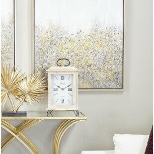 Living Room Kitchen Color : Black GZHK Vintage Mantel Clock Silent Non Ticking Quartz Movement Table Clocks Classical Decor For Bedroom 