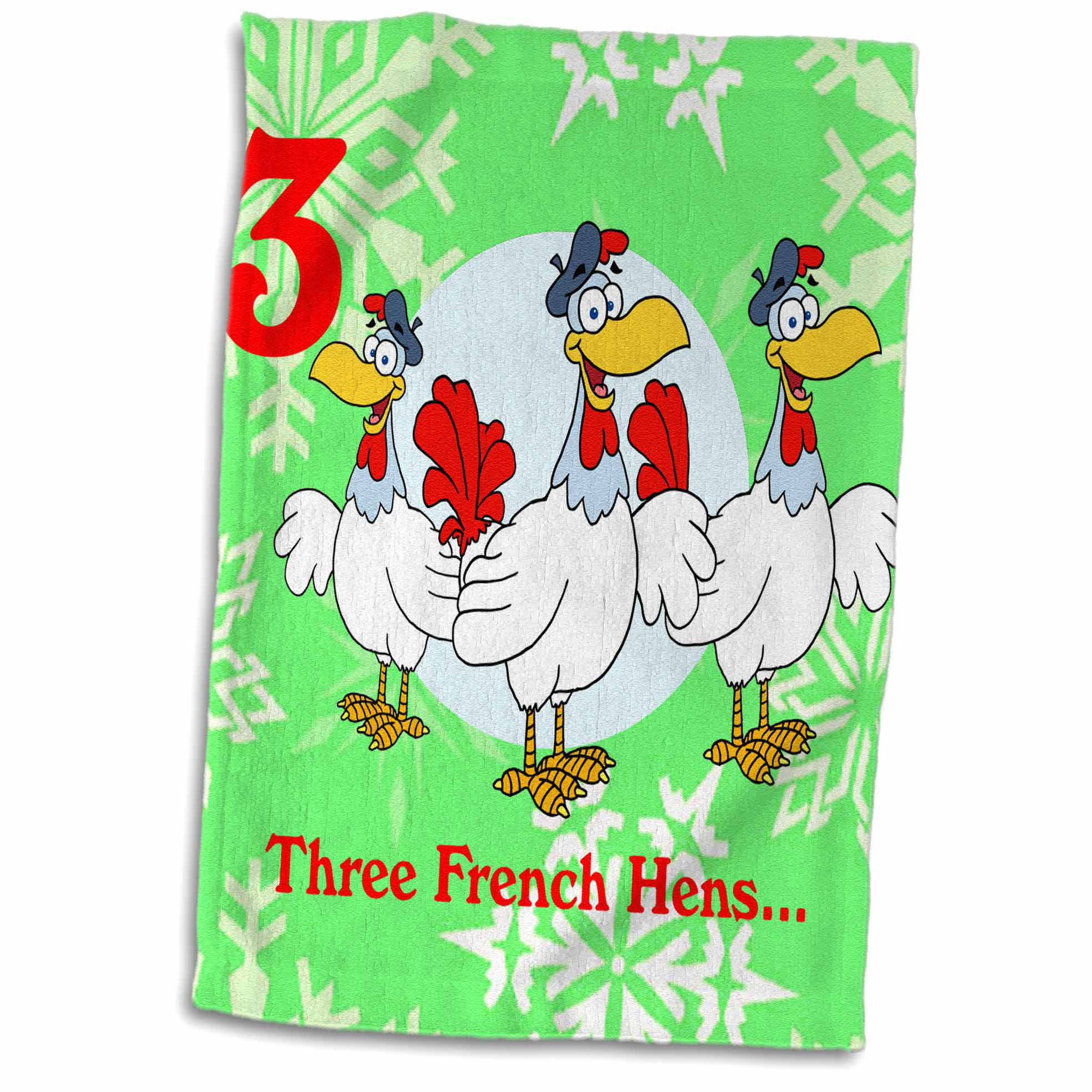 The Holiday Aisle 12 Days Of Christmas Three French Hens Hand Towel Wayfair