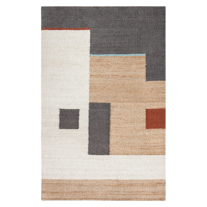 Wes Abstract Hand Woven Jut Sisal Tan Gray Area Rug Reviews