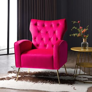 bright pink arm chair