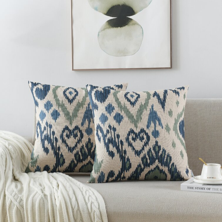 18" Cotton Linen Simple Geometry Pillow Case Sofa Waist Cushion Cover Home Decor 