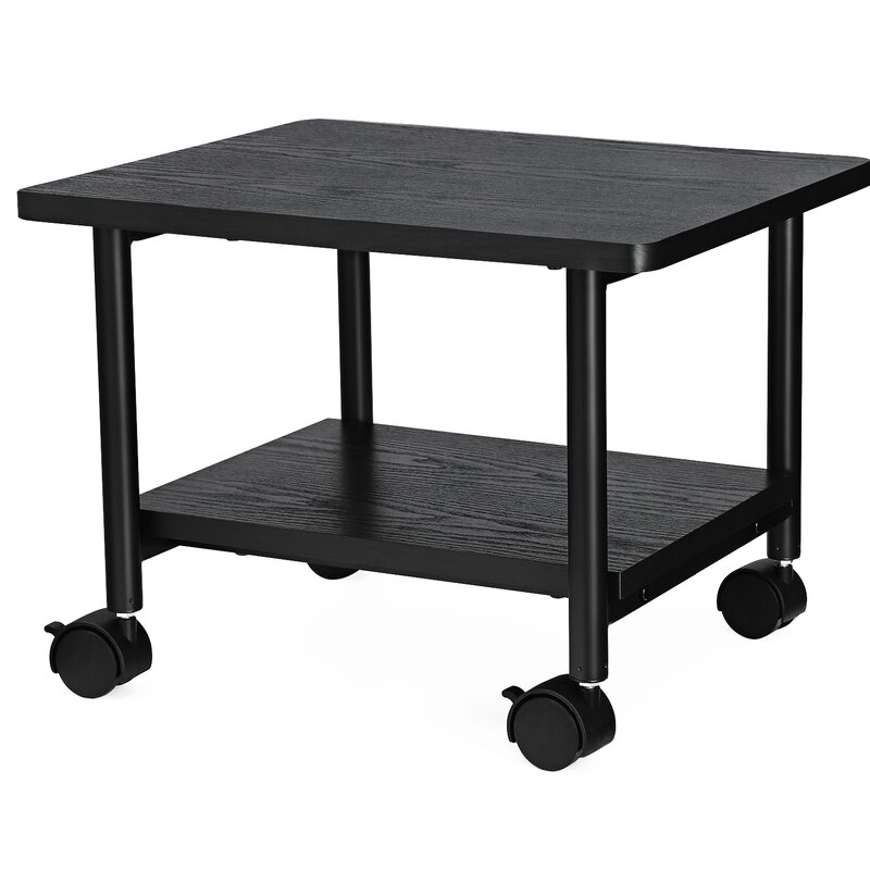 Songmics Under Desk Mobile Printer Stand With Shelf And Heavy Duty