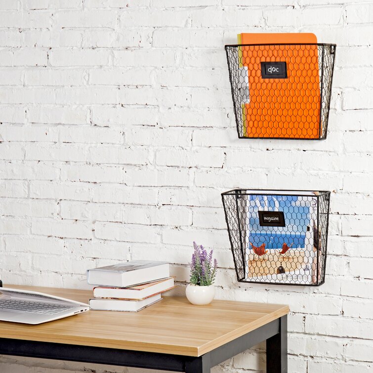 Inbox Zero 2 Piece Wall-mounted Magazine Holders 