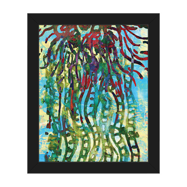 Click Wall Art Psychedelic Jelly Fish Abstract Framed Painting