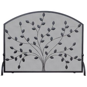 Single Panel Wrought Iron Fireplace Screen