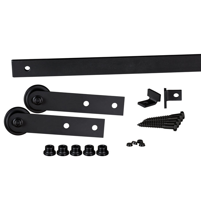 302 Straight Light Single Track Sliding Barn Door Hardware Kit