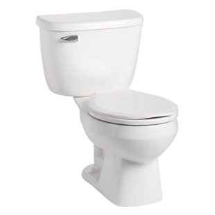 Go to store & view more images Mansfield Plumbing Products Quantum Pressure-Assist 1.6 GPF Round Two-Piece Toilet