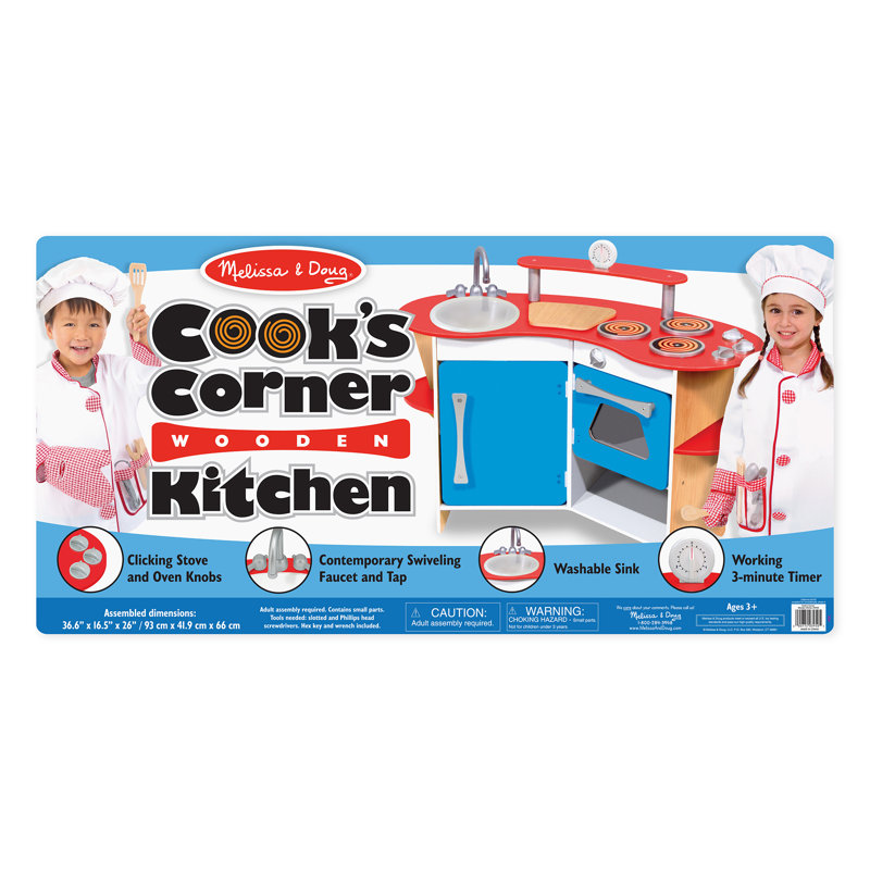 melissa and doug cook's corner wooden kitchen