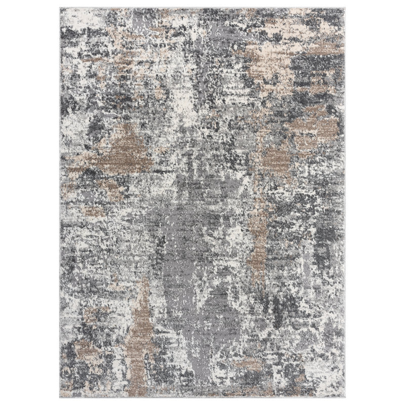 Seren Abstract Gray Area Rug Rug Size: Rectangle 9' x 12'