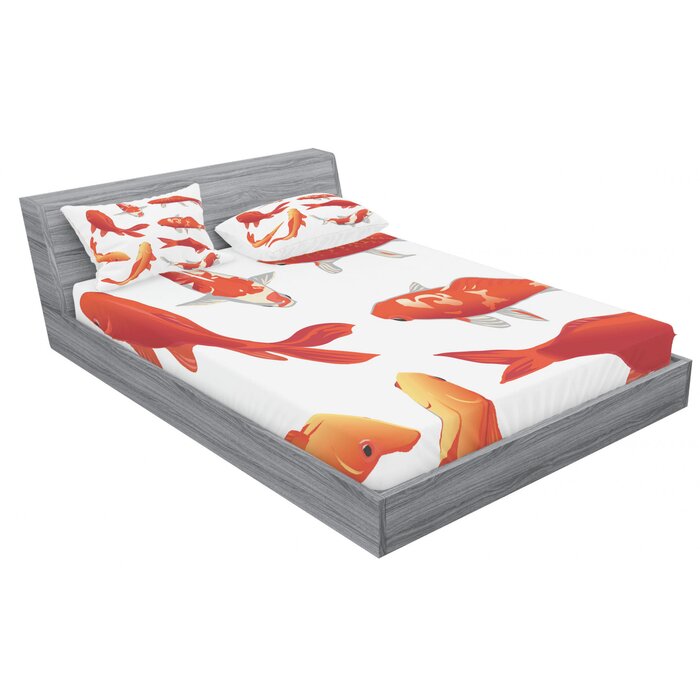 East Urban Home Koi Fish Sheet Set | Wayfair