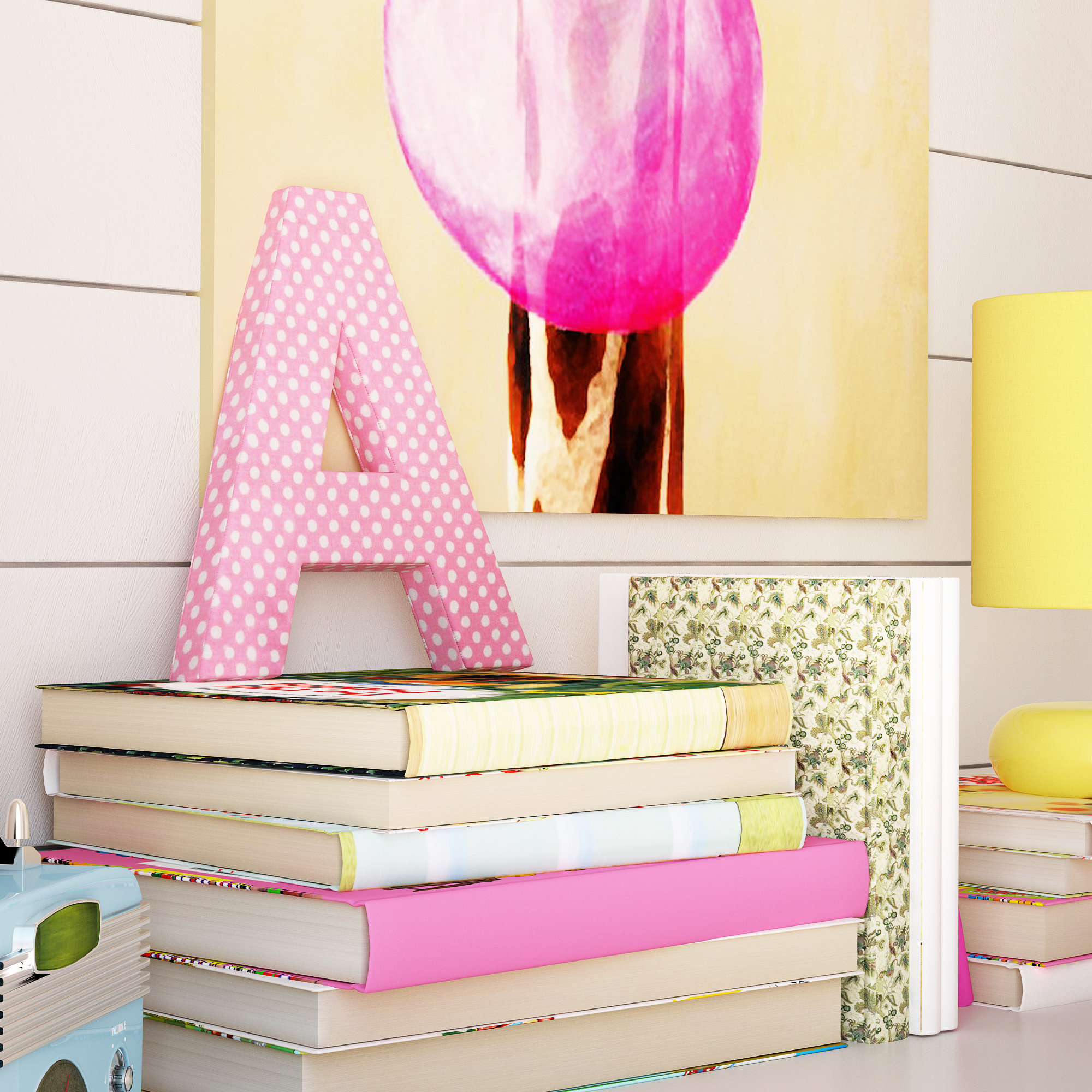 pink wall letters