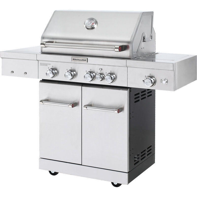 Kitchenaid 4 Burner Built In Natural And Propane Gas Grill With