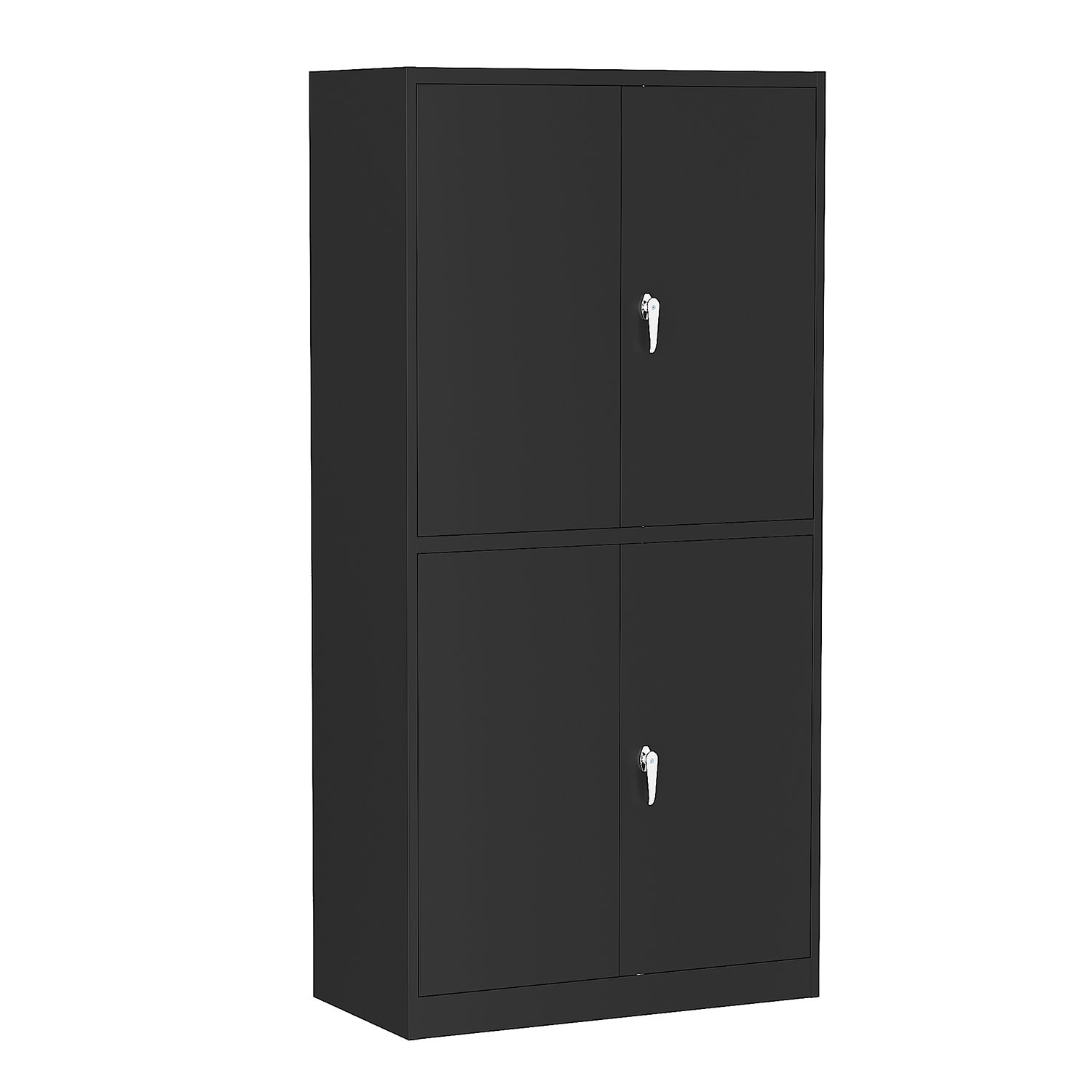 ling 72 Locking Metal With 2 Adjustable Shelves, Metal
