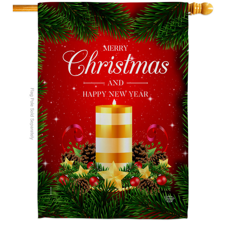 Ornament Collection Christmas Candle Impressions Decorative 2 Sided Polyester 40 X 28 In House Flag Wayfair