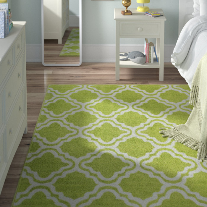 Viv Rae Juliet Calipso Polypropylene Lime Green Bright Area Rug