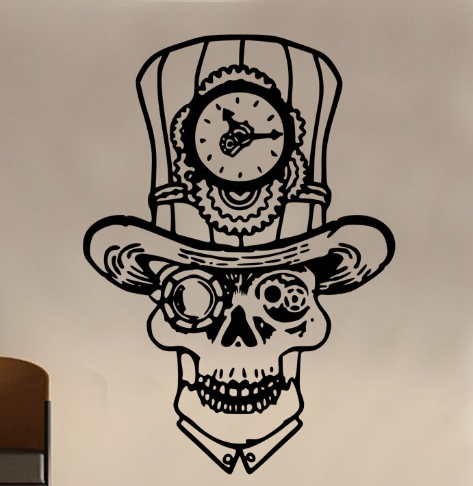 East Urban Home Steampunk Skull Gothic Wall Art Sticker Wayfair Co Uk