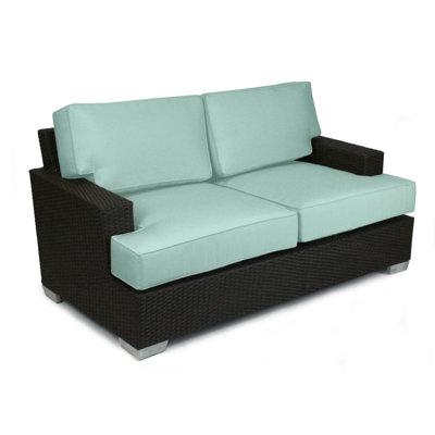 Signature Love Seat Patio Heaven Fabric Mist