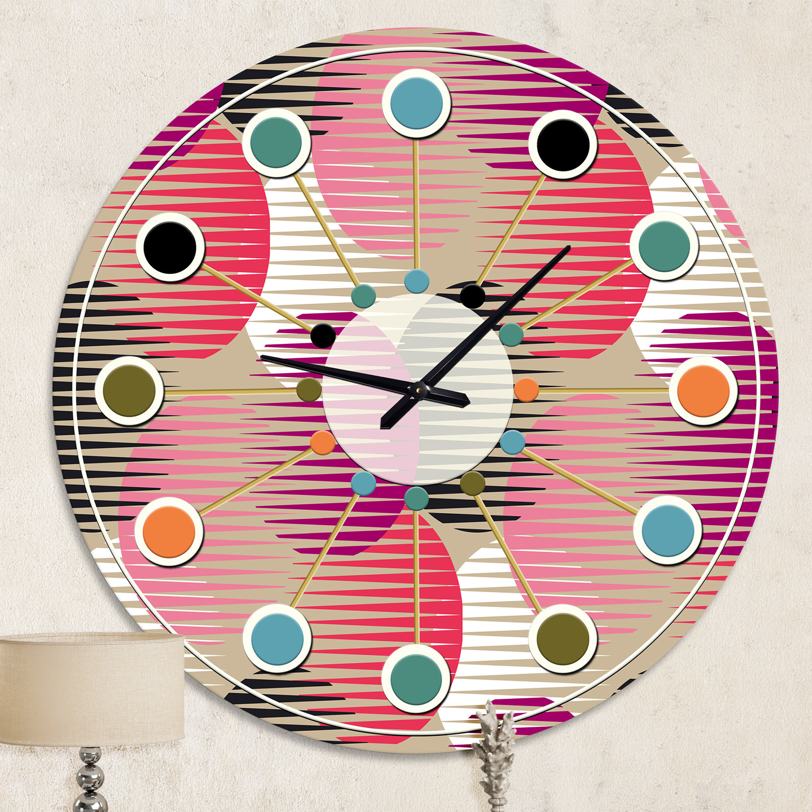 East Urban Home Retro Circular Pattern VIII MidCentury Modern wall