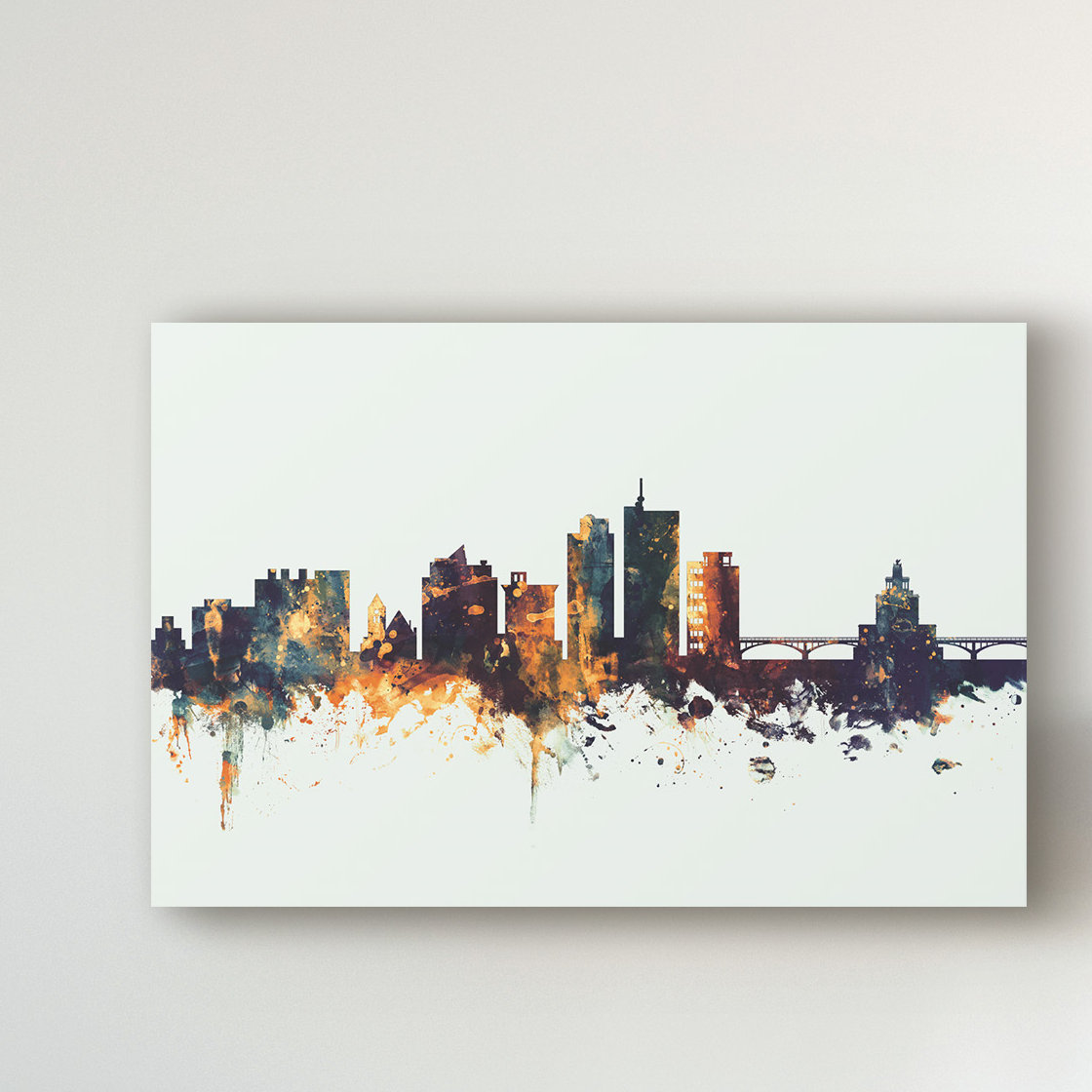 Wrought Studio Cedar Rapids Iowa Skyline IV by Michael Tompsett