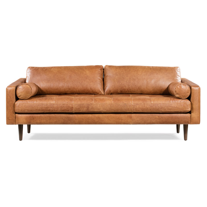 Foundry Select Kate Leather Sofa Reviews Wayfair