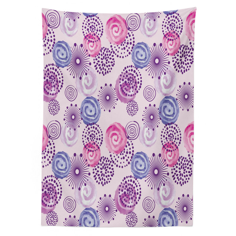 East Urban Home Ambesonne Purple Tablecloth Watercolor Style