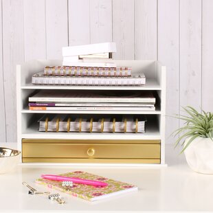 Sold Individually Letter File Organizer Tray White JAM PAPER Stackable Paper Trays Desktop Document