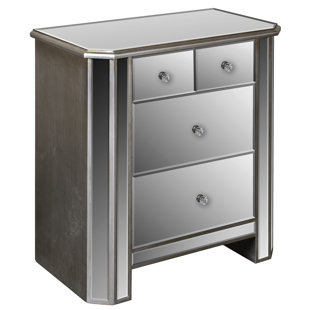 Gl Mirrored Dressing Tables Wayfair Co Uk Santiago Mirrored 4 Drawer Chest