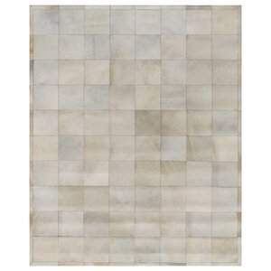 Natural Hide Hand Crafted White Area Rug