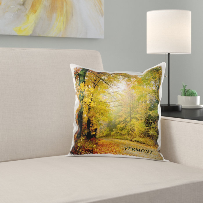 East Urban Home Vermont Country Road Pillow Cover Wayfair