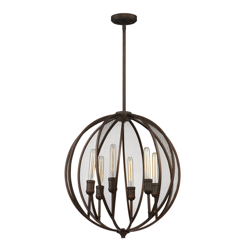 17 Stories Lakeshia 6 Light Unique Statement Globe Chandelier Wayfair