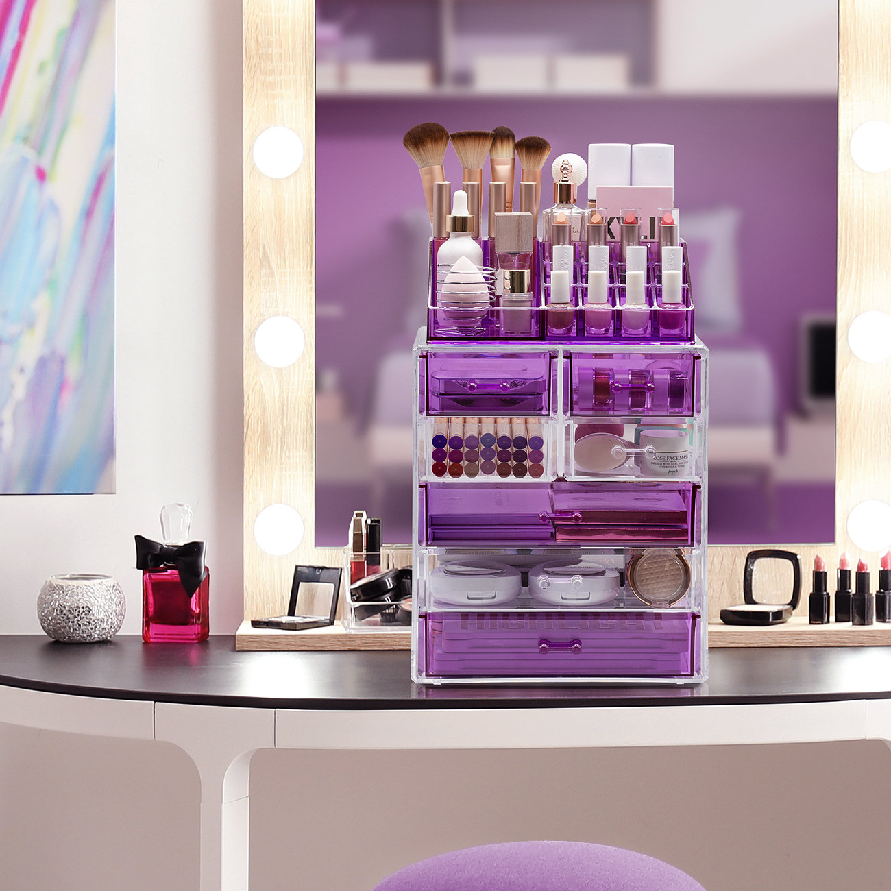 Rebrilliant Cosmetic Makeup And Jewellery Storage Case Display 3